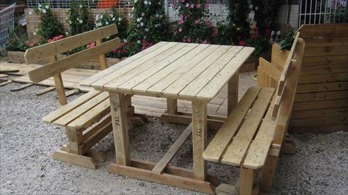 wooden pallet picnic table furniture